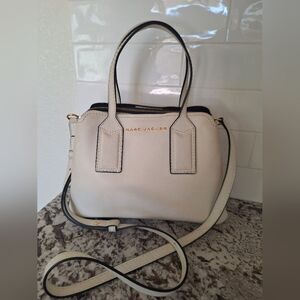 Marc Jacobs White leather tote crossbody bag